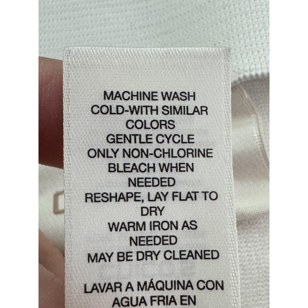 Chicos Pants Women XL White Knit Lindy Side Zip Straight Leg Slim Stretch Ponte - Picture 15 of 15